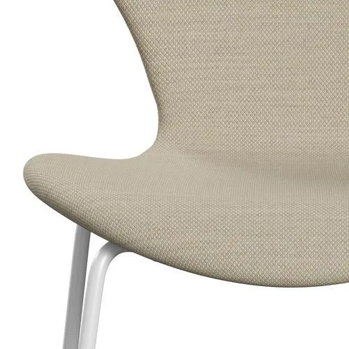 Fritz Hansen Series 7™ Chair Full Upholstery, White/Fiord Natural Sand