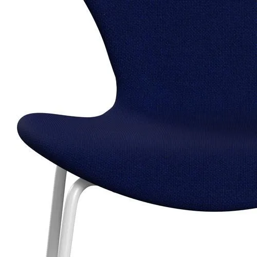 Fritz Hansen Series 7™ Chair Full Upholstery, White/Hallingdal Dark Blue