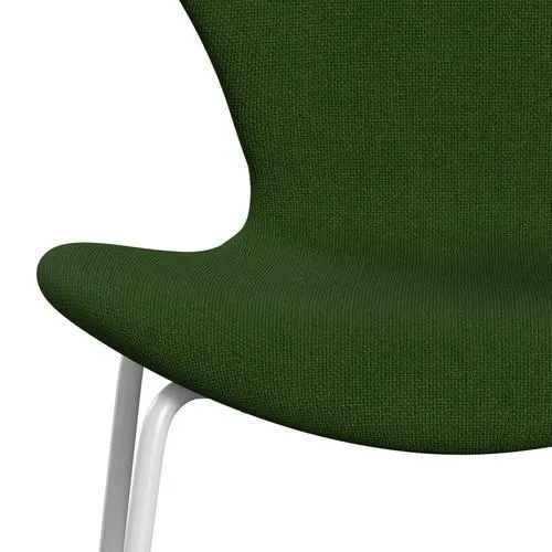 Fritz Hansen Series 7™ Chair Full Upholstery, White/Hallingdal Grass Green