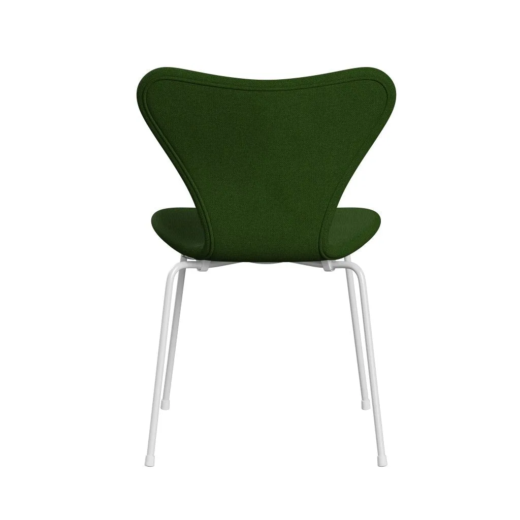 Fritz Hansen Series 7™ Chair Full Upholstery, White/Hallingdal Grass Green