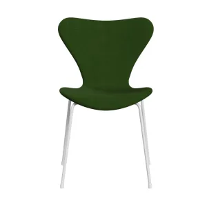 Fritz Hansen Series 7™ Chair Full Upholstery, White/Hallingdal Grass Green