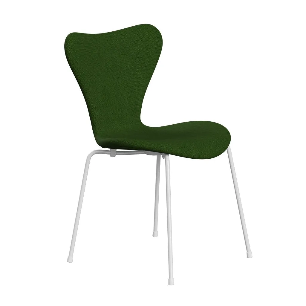 Fritz Hansen Series 7™ Chair Full Upholstery, White/Hallingdal Grass Green