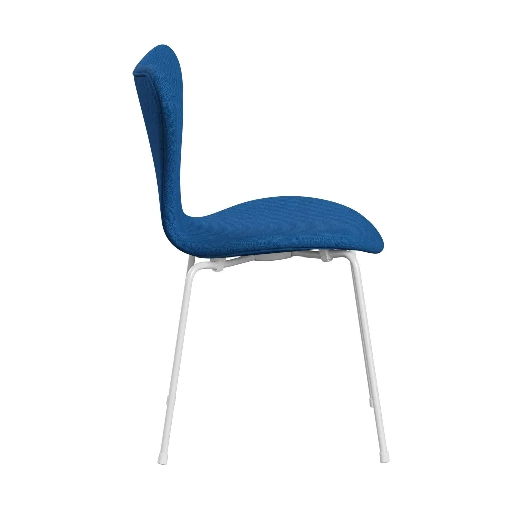 Fritz Hansen Series 7™ Chair Full Upholstery, White/Hallingdal Light Blue