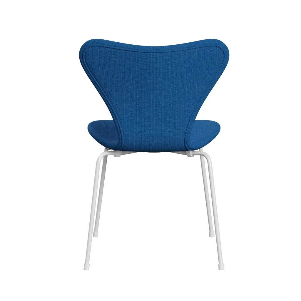 Fritz Hansen Series 7™ Chair Full Upholstery, White/Hallingdal Light Blue