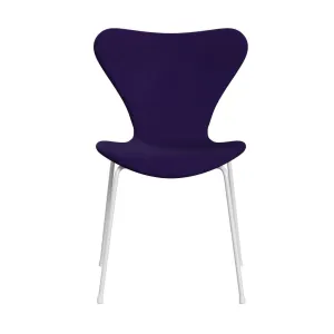 Fritz Hansen Series 7™ Chair Full Upholstery, White/Hallingdal Violet