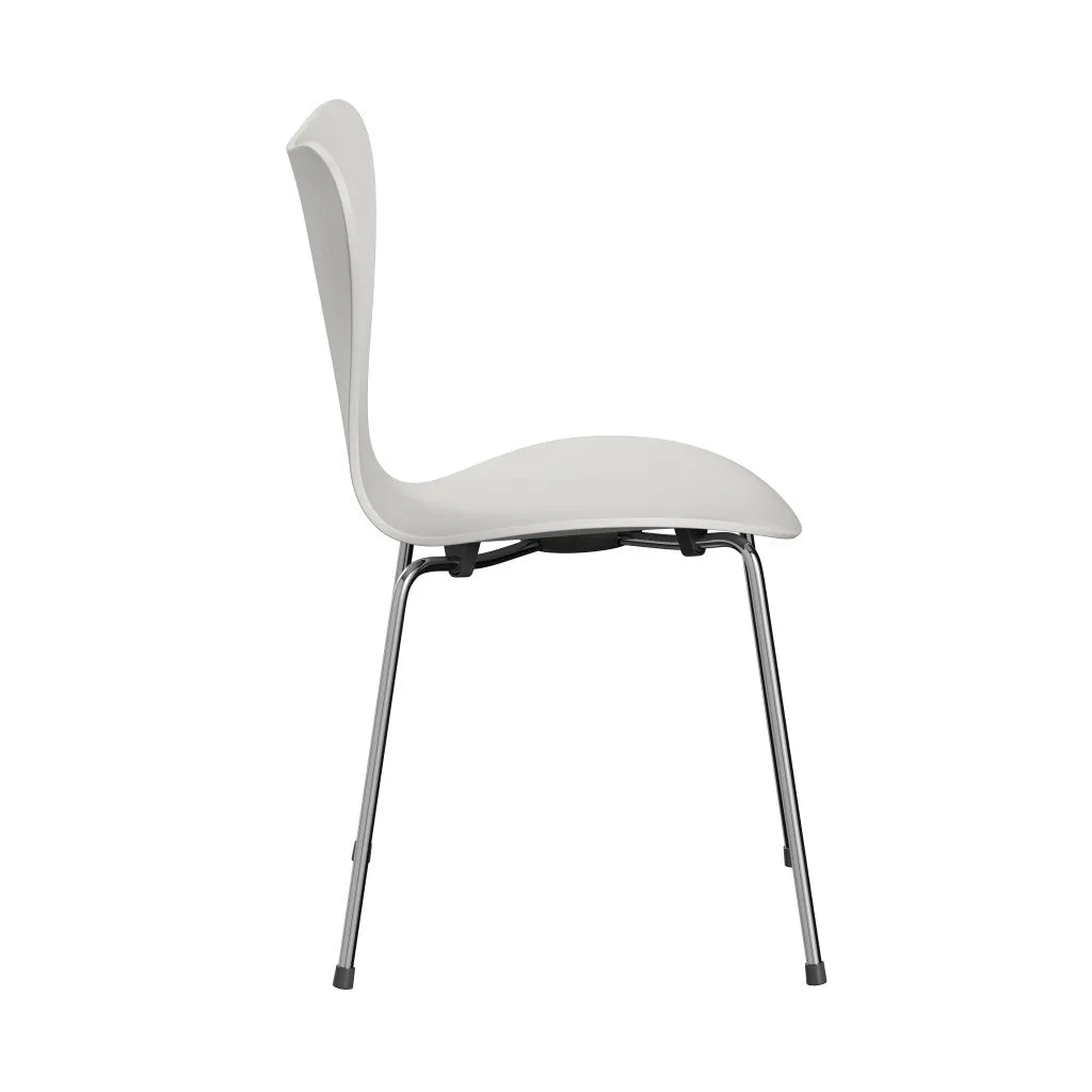 Fritz Hansen Series 7™ Chair Unupholstered, Chrome/Dyed Ash White