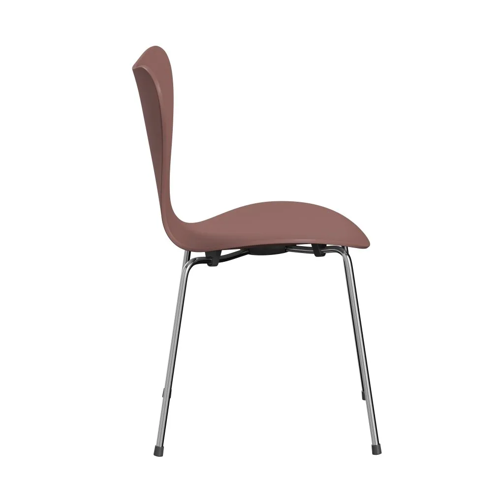 Fritz Hansen Series 7™ Chair Unupholstered, Chrome/Lacquered Wild Rose