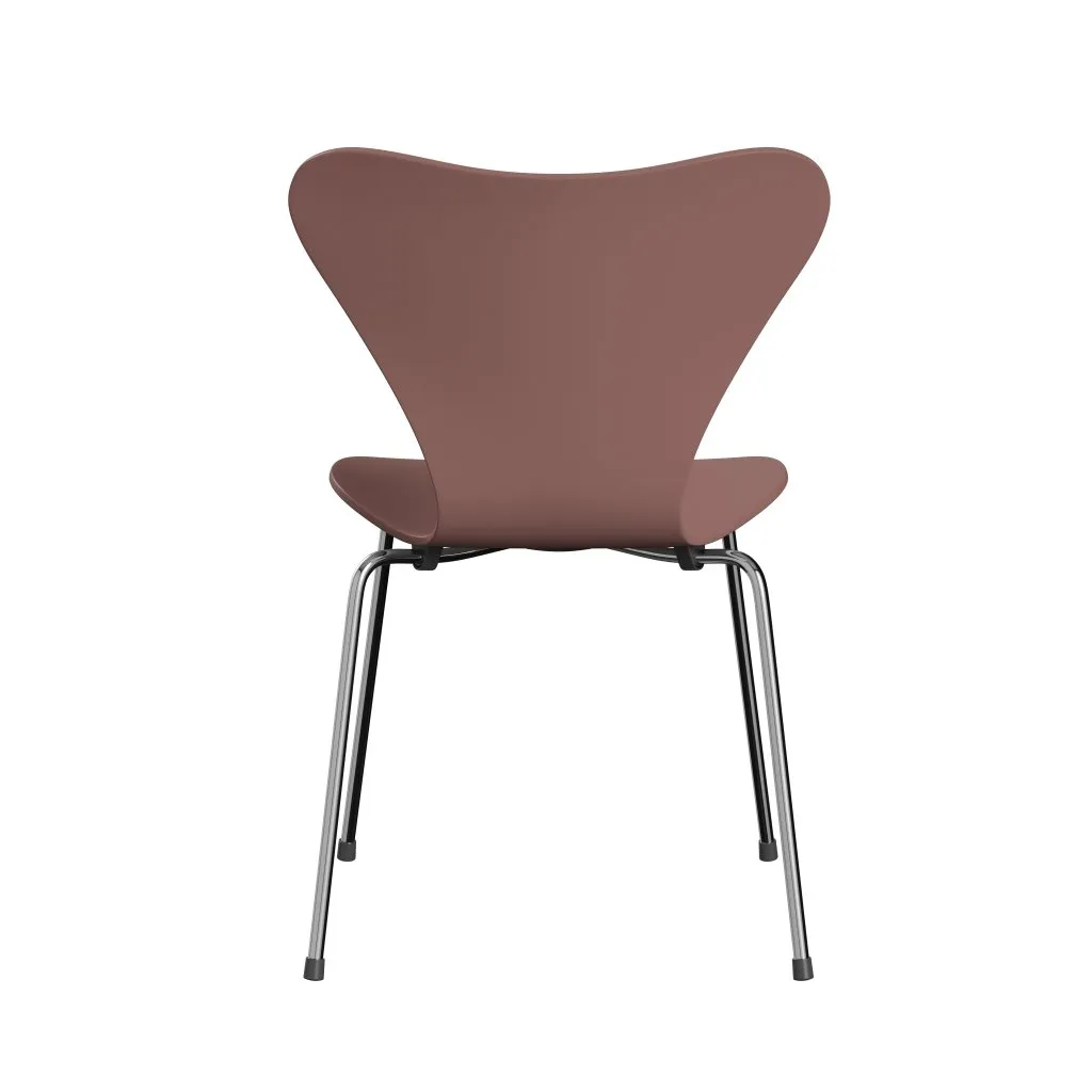 Fritz Hansen Series 7™ Chair Unupholstered, Chrome/Lacquered Wild Rose