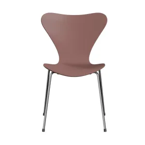 Fritz Hansen Series 7™ Chair Unupholstered, Chrome/Lacquered Wild Rose
