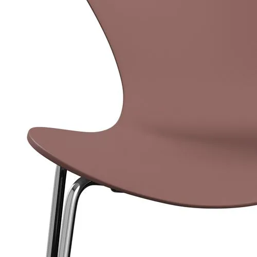 Fritz Hansen Series 7™ Chair Unupholstered, Chrome/Lacquered Wild Rose