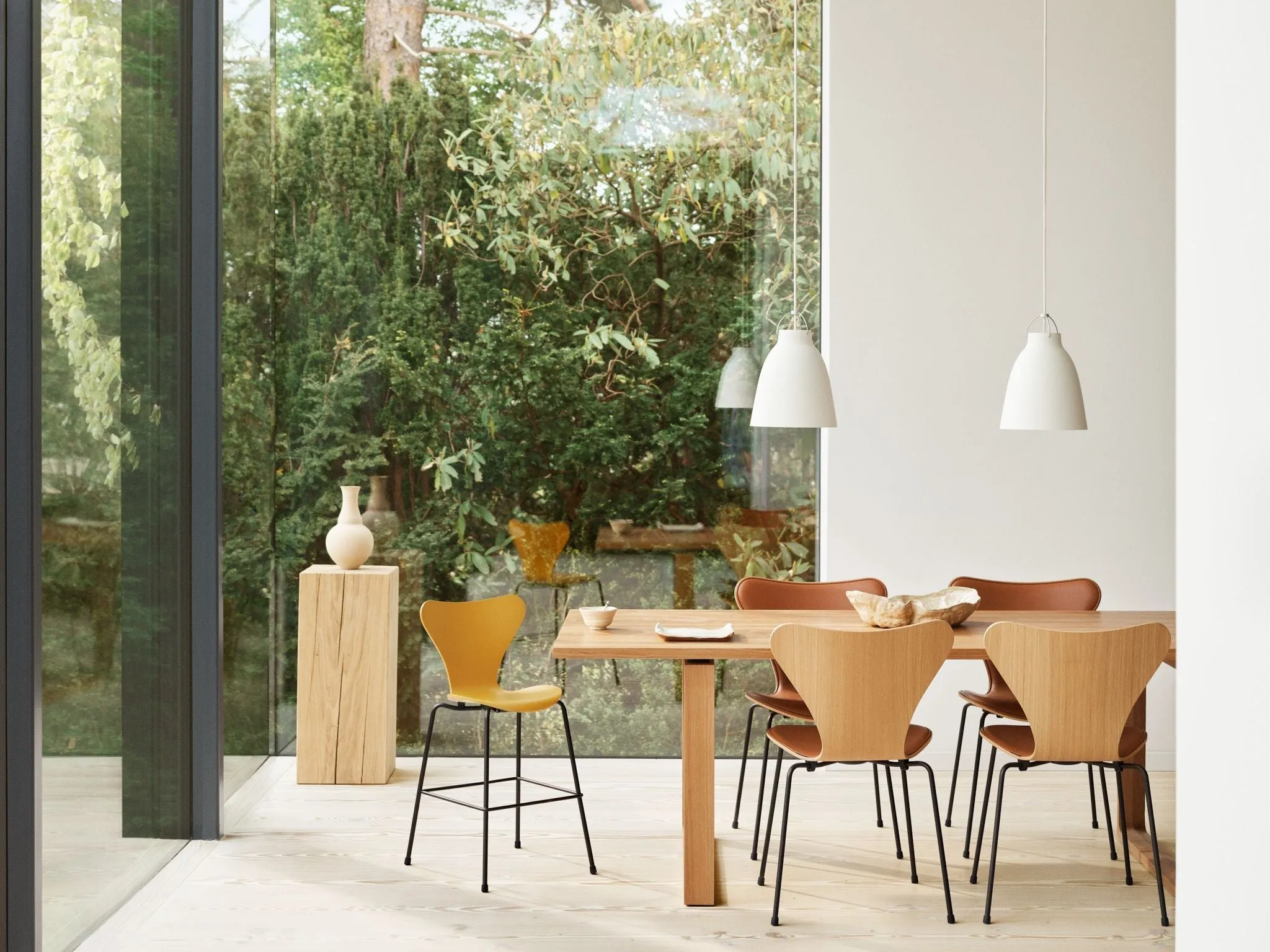 Fritz Hansen Series 7™ Junior Chair, Brown Bronze/Burnt Yellow