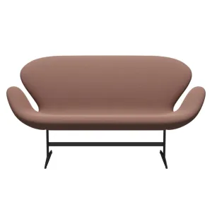 Fritz Hansen Swan™ Sofa 2 Seater, Black Lacquered/Capture Brick/Red