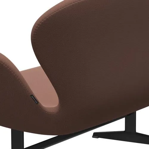 Fritz Hansen Swan™ Sofa 2 Seater, Black Lacquered/Capture Brick/Red