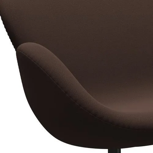 Fritz Hansen Swan™ Sofa 2 Seater, Black Lacquered/Capture Chocolate Brown