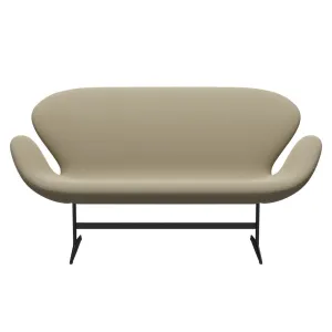 Fritz Hansen Swan™ Sofa 2 Seater, Black Lacquered/Capture Sand Colours