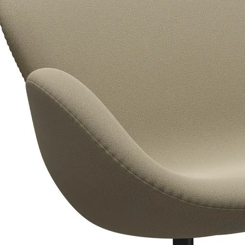 Fritz Hansen Swan™ Sofa 2 Seater, Black Lacquered/Capture Sand Colours