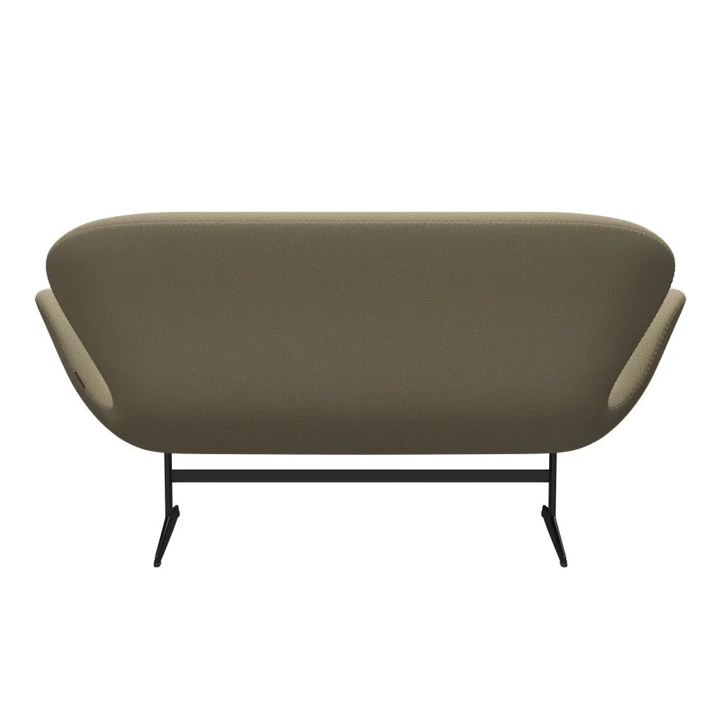 Fritz Hansen Swan™ Sofa 2 Seater, Black Lacquered/Capture Sand Colours