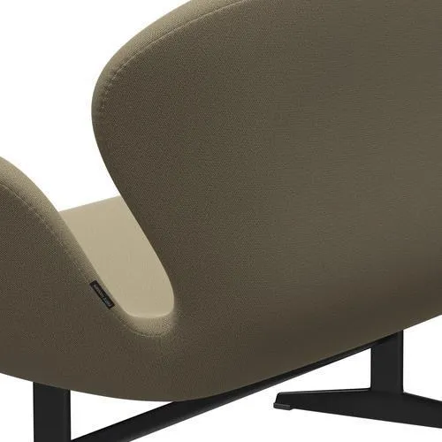 Fritz Hansen Swan™ Sofa 2 Seater, Black Lacquered/Capture Sand Colours