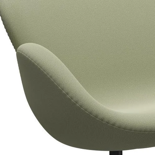 Fritz Hansen Swan™ Sofa 2 Seater, Black Lacquered/Capture Soft Green