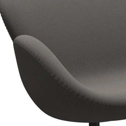 Fritz Hansen Swan™ Sofa 2 Seater, Black Lacquered/Capture Warm Dark Grey
