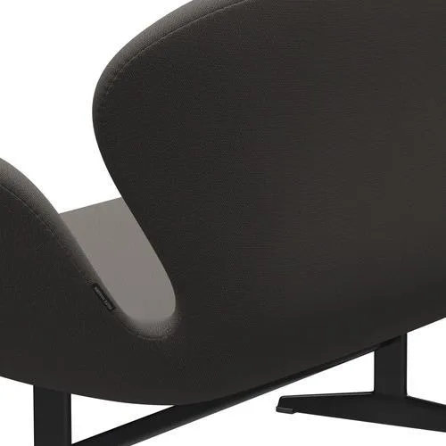 Fritz Hansen Swan™ Sofa 2 Seater, Black Lacquered/Capture Warm Dark Grey