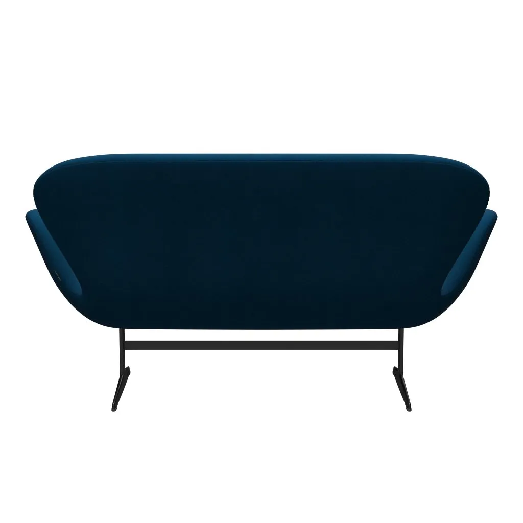 Fritz Hansen Swan™ Sofa 2 Seater, Black Lacquered/Divina Coral Green