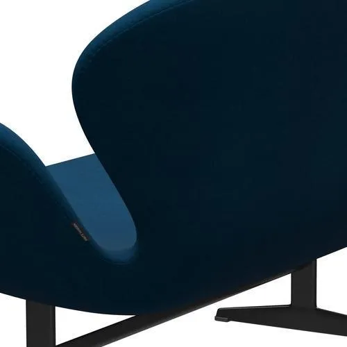 Fritz Hansen Swan™ Sofa 2 Seater, Black Lacquered/Divina Coral Green