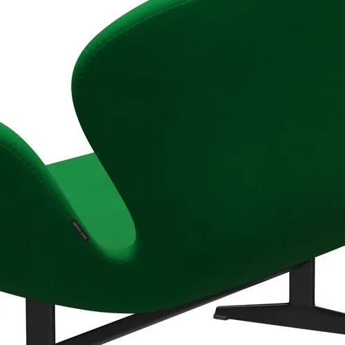 Fritz Hansen Swan™ Sofa 2 Seater, Black Lacquered/Divina Grass Green