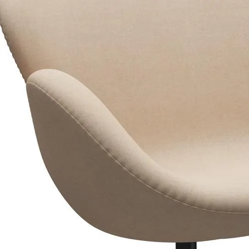 Fritz Hansen Swan™ Sofa 2 Seater, Black Lacquered/Divina Md Crème