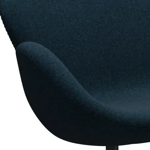 Fritz Hansen Swan™ Sofa 2 Seater, Black Lacquered/Divina Md Petrol Dark