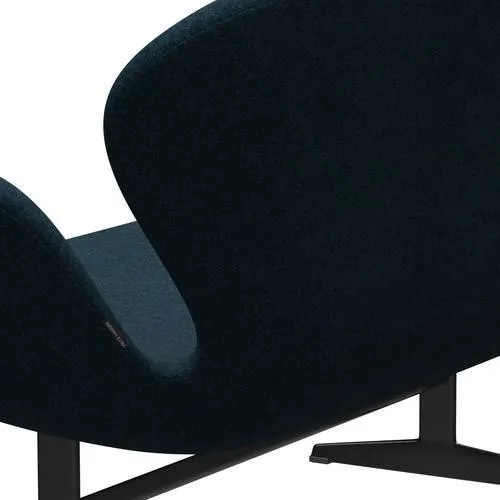 Fritz Hansen Swan™ Sofa 2 Seater, Black Lacquered/Divina Md Petrol Dark