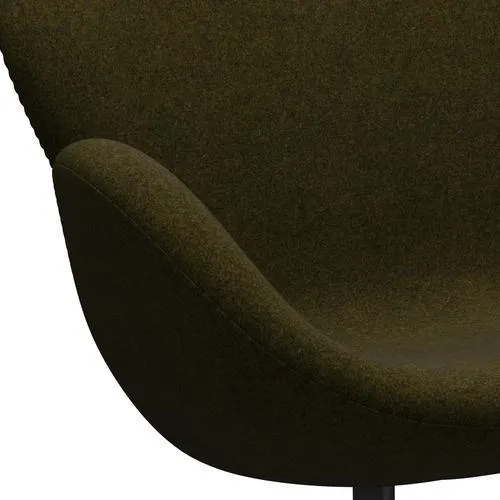 Fritz Hansen Swan™ Sofa 2 Seater, Black Lacquered/Divina Melange Olive Dark