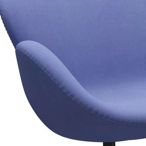 Fritz Hansen Swan™ Sofa 2 Seater, Black Lacquered/Divina Pastel Blue