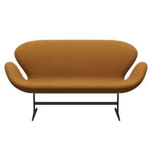 Fritz Hansen Swan™ Sofa 2 Seater, Black Lacquered/Divina Sand