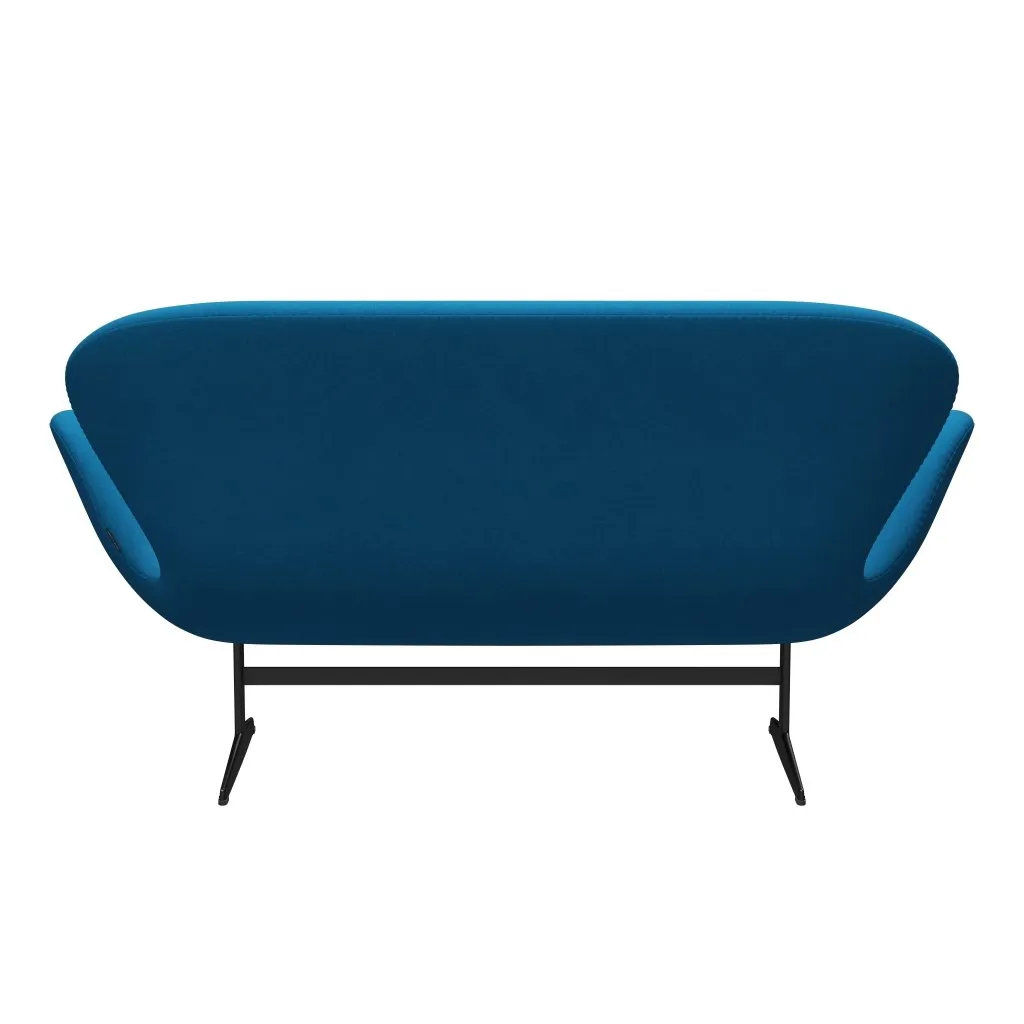 Fritz Hansen Swan™ Sofa 2 Seater, Black Lacquered/Divina Turquoise