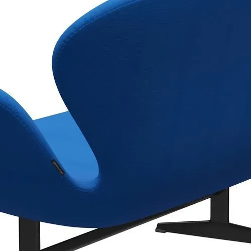 Fritz Hansen Swan™ Sofa 2 Seater, Black Lacquered/Fame Ocean Blue