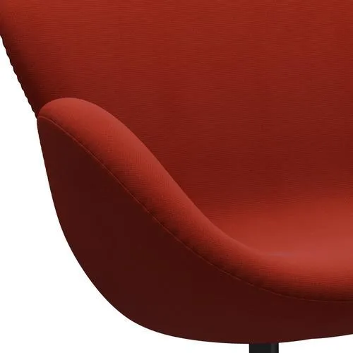 Fritz Hansen Swan™ Sofa 2 Seater, Black Lacquered/Fame Orange Red