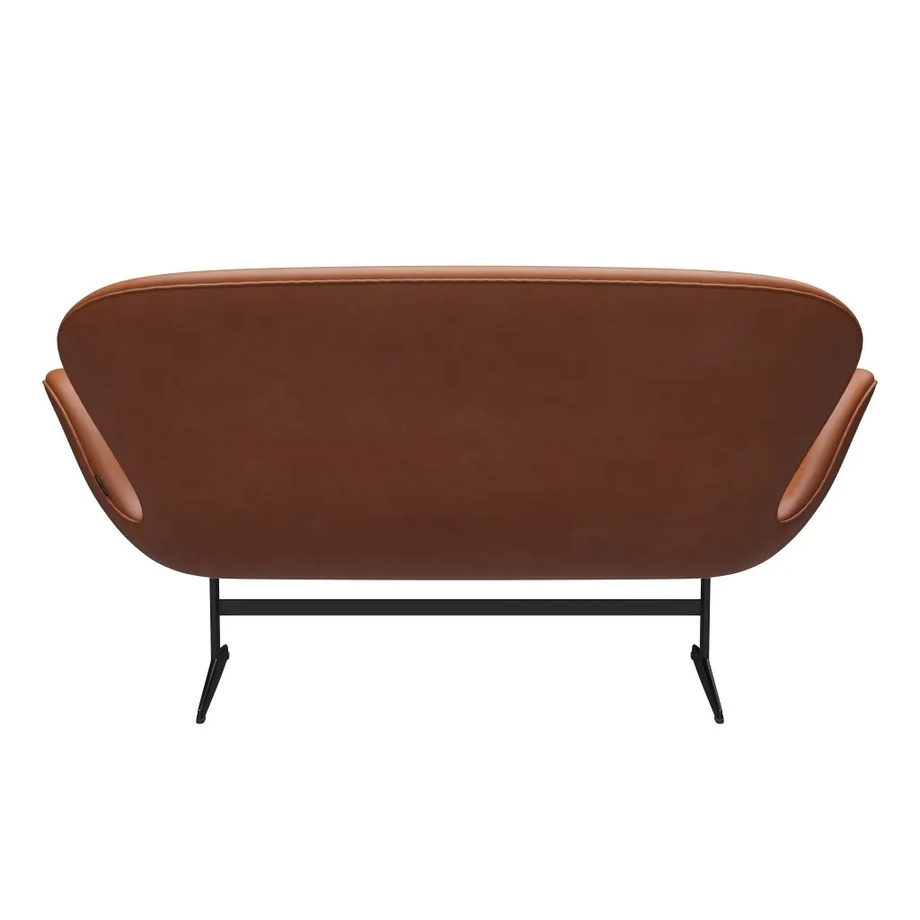 Fritz Hansen Swan™ Sofa 2 Seater, Black Lacquered/Grace Walnut