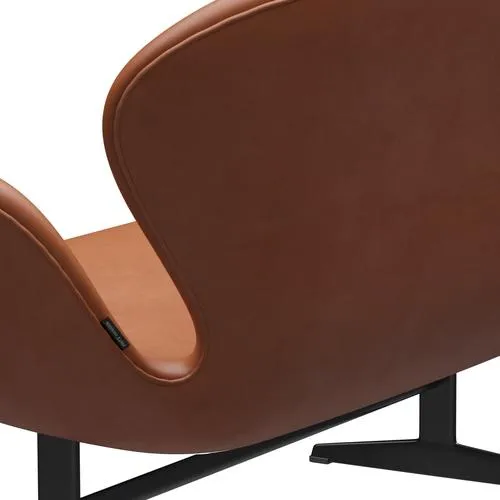 Fritz Hansen Swan™ Sofa 2 Seater, Black Lacquered/Grace Walnut