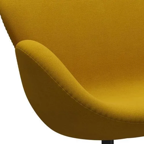 Fritz Hansen Swan™ Sofa 2 Seater, Black Lacquered/Hallingdal Mustard