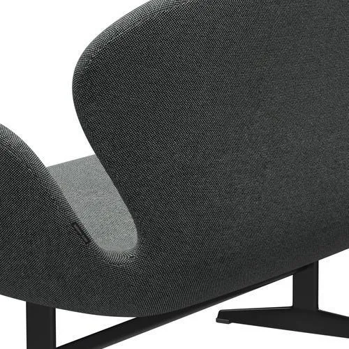 Fritz Hansen Swan™ Sofa 2 Seater, Black Lacquered/Hallingdal White/Brown