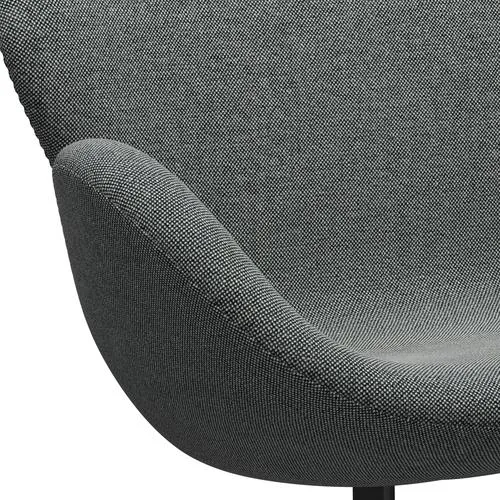 Fritz Hansen Swan™ Sofa 2 Seater, Black Lacquered/Hallingdal White/Brown