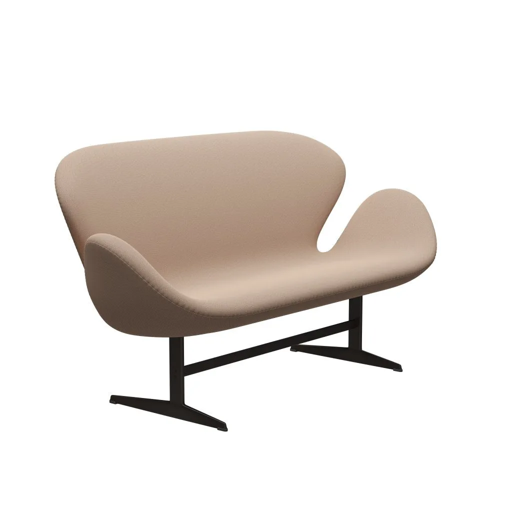 Fritz Hansen Swan™ Sofa 2 Seater, Brown Bronze/Capture Pink Sand