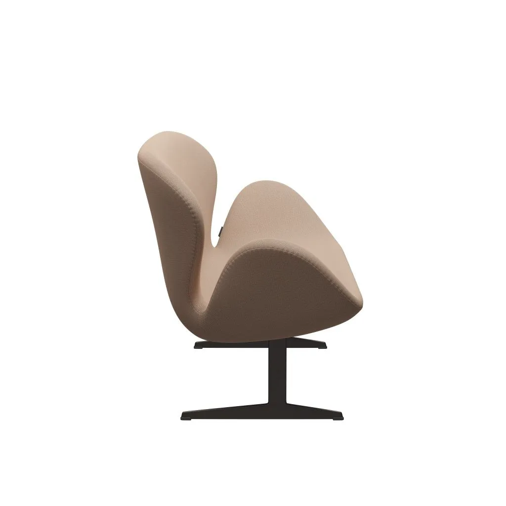 Fritz Hansen Swan™ Sofa 2 Seater, Brown Bronze/Capture Pink Sand