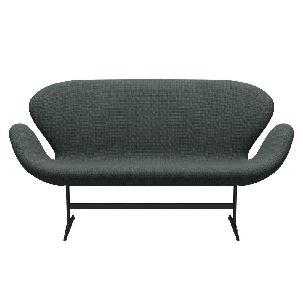 Fritz Hansen Swan™ Sofa 2 Seater, Brown Bronze/Diablo Steel Grey