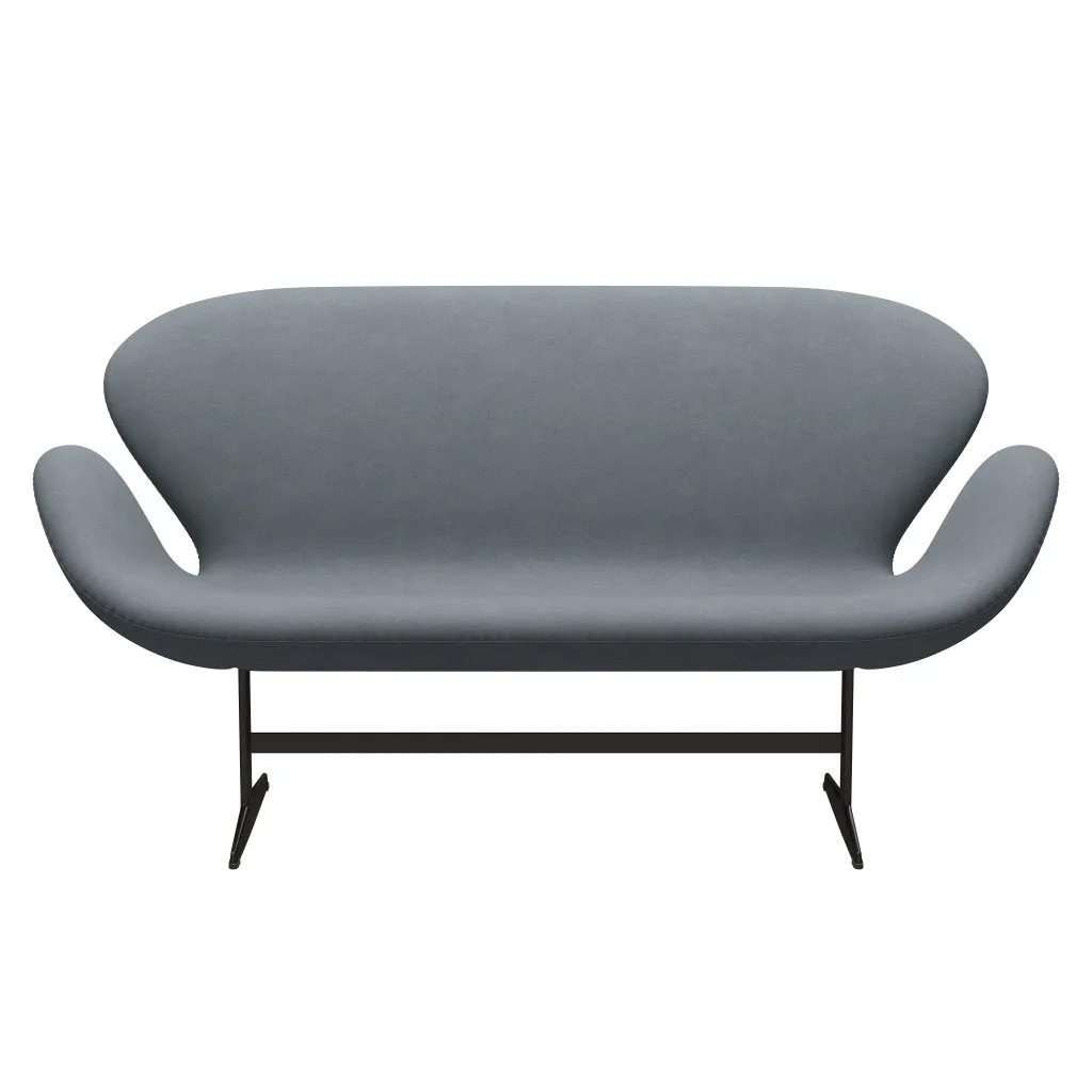 Fritz Hansen Swan™ Sofa 2 Seater, Brown Bronze/Divina Light Grey
