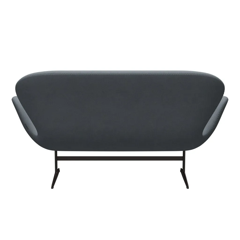 Fritz Hansen Swan™ Sofa 2 Seater, Brown Bronze/Divina Light Grey