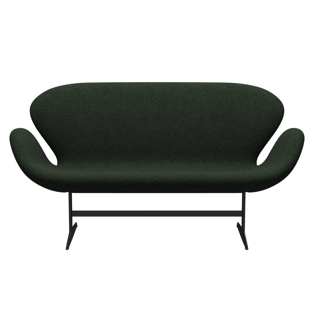 Fritz Hansen Swan™ Sofa 2 Seater, Brown Bronze/Divina Md Moss Green