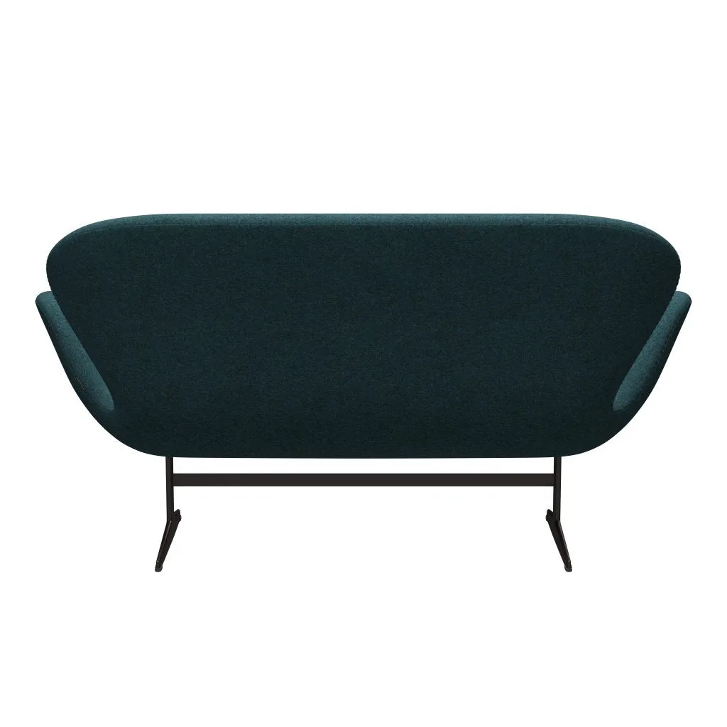 Fritz Hansen Swan™ Sofa 2 Seater, Brown Bronze/Divina Md Turquoise Dark