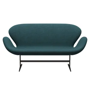 Fritz Hansen Swan™ Sofa 2 Seater, Brown Bronze/Divina Md Turquoise Dark